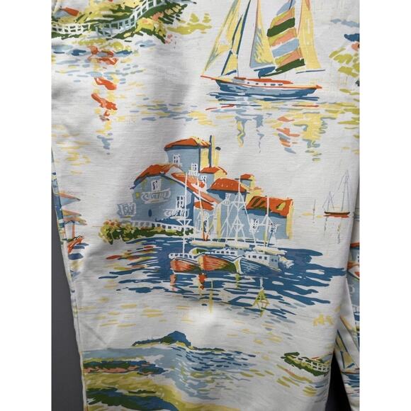Natural Reflections Cropped‎ pants Womens 16 Beach scene White coastal pockets - Picture 6 of 7